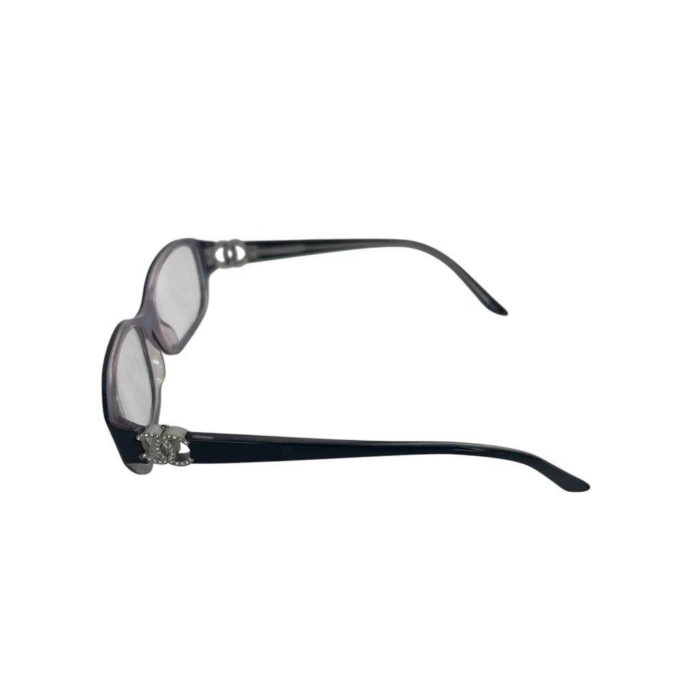 Chanel 3107B Black Crystal Logo Eyeglasses 501 with Case